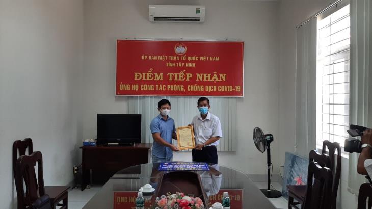 Hiệp hội du lịch Tây Ninh ủng hộ Quỹ vaccine phòng, chống dịch Covid-19